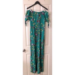 Green Floral Jumpsuit